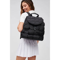 Quilted Woven Nylon Backpack