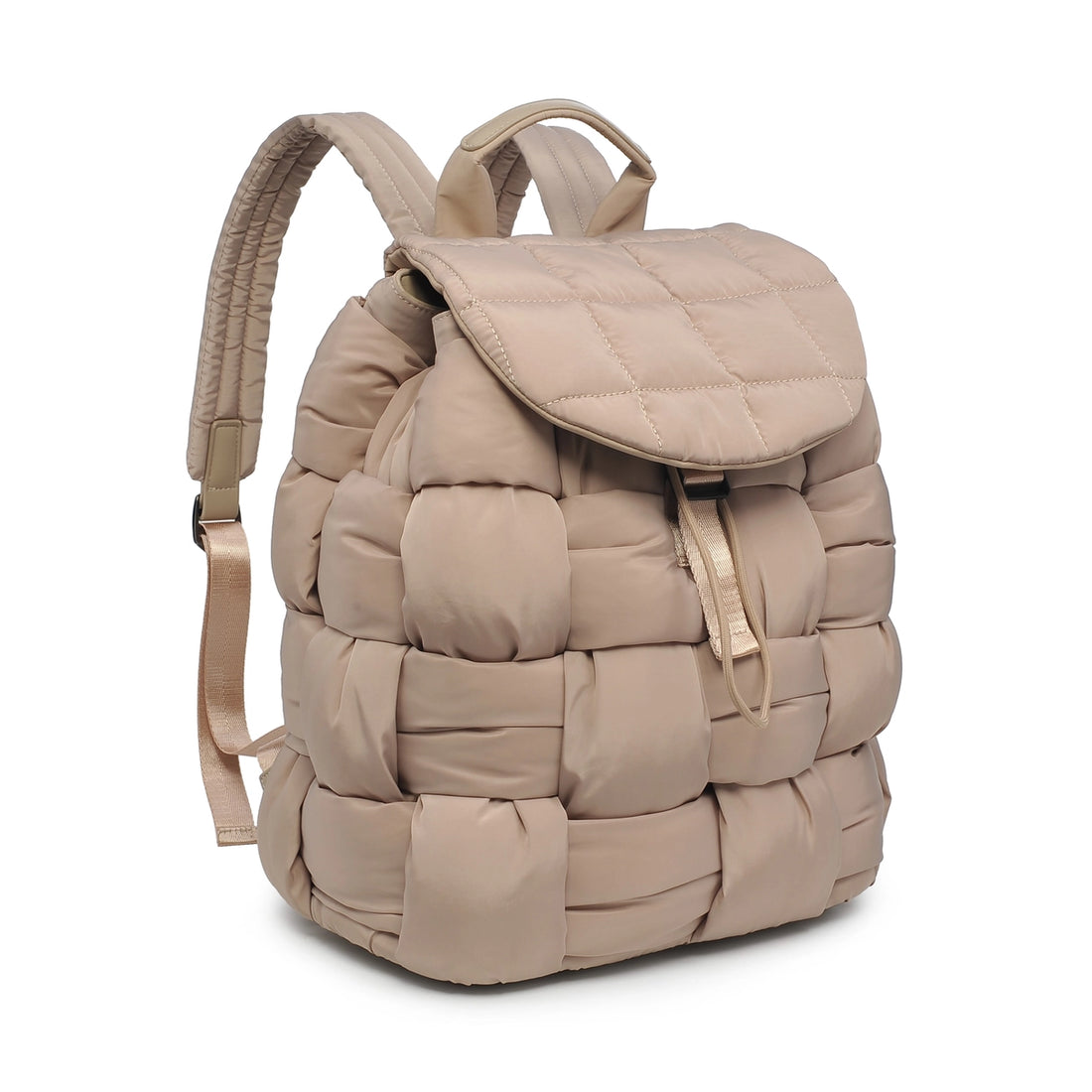Quilted Woven Nylon Backpack