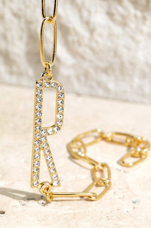 Crystal Initial Letter Bracelet