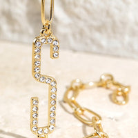 Crystal Initial Letter Bracelet