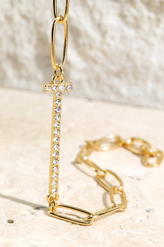 Crystal Initial Letter Bracelet