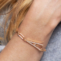 Crystal Initial Letter Bracelet