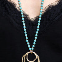 Multi Circle Long Necklace