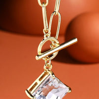 Link Chain Crystal Necklace