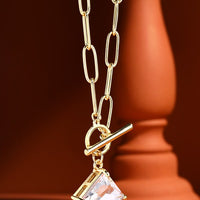 Link Chain Crystal Necklace