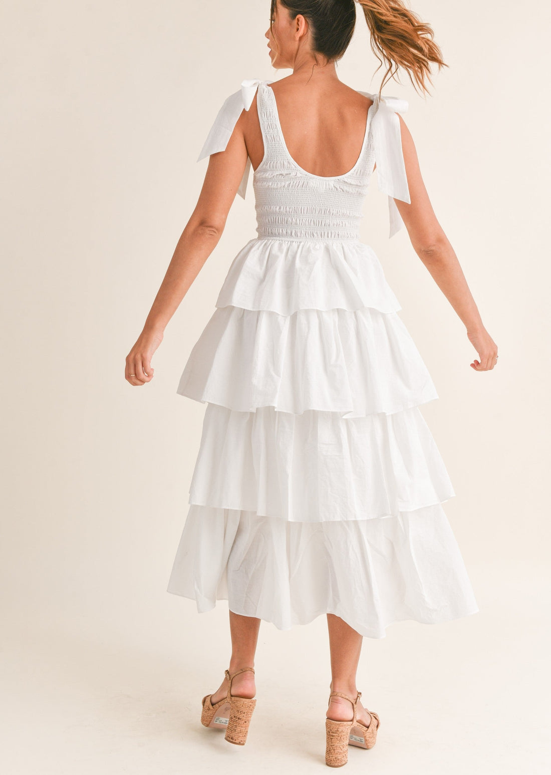 Smoked Top Ruffle Tier Dress