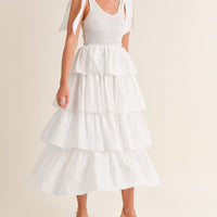 Smoked Top Ruffle Tier Dress