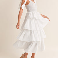 Smoked Top Ruffle Tier Dress