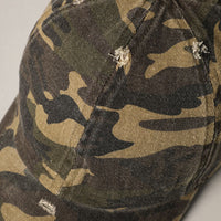 Distressed Camouflage Baseball Cap