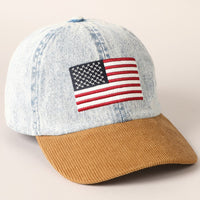 Vintage Denim USA Flag Cap