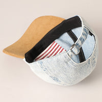 Vintage Denim USA Flag Cap