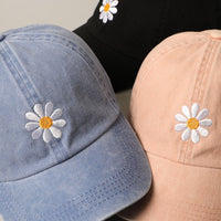 Daisy Embroidery Baseball Cap
