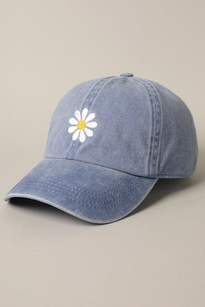 Daisy Embroidery Baseball Cap