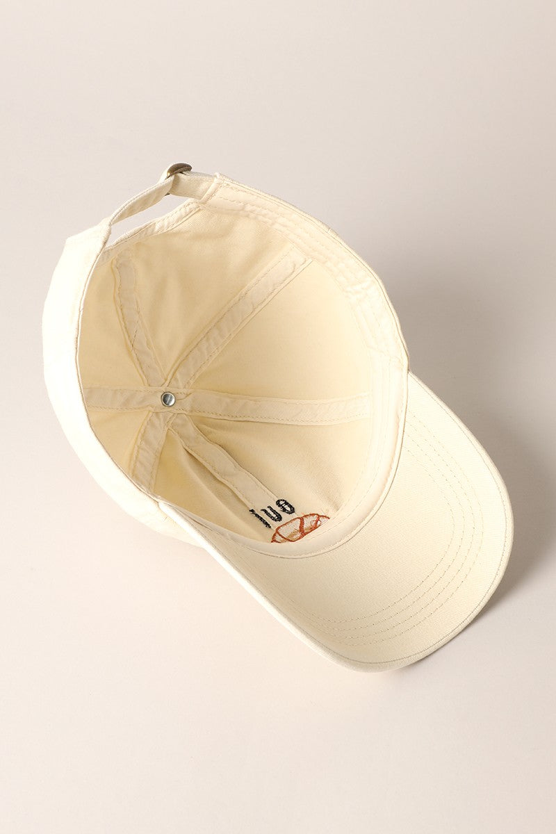 Oui Croissant Baseball Cap
