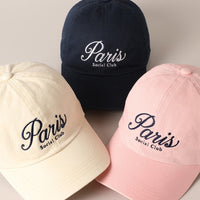 Paris Social Club Embroidered Cap