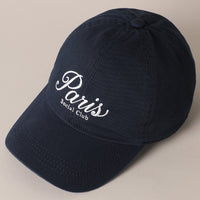 Paris Social Club Embroidered Cap