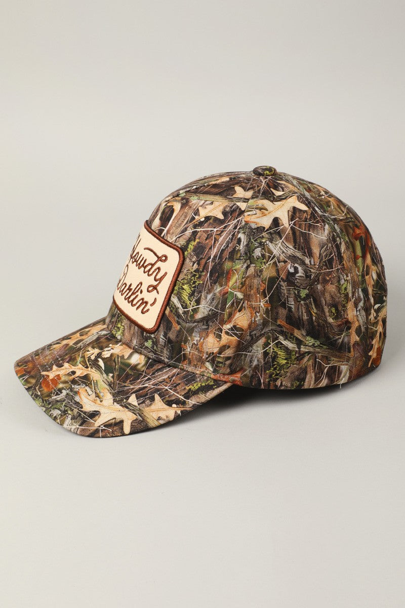 Howdy Darlin' Patch Camo Trucker Hat