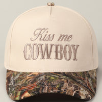 Kiss Me Cowboy Camo Trucker Hat