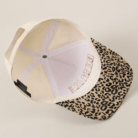 Beer Me Embroidery Leopard Trucker Hat
