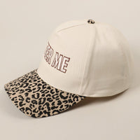 Beer Me Embroidery Leopard Trucker Hat