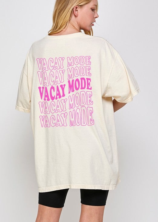 Vacay Mode Vintage Graphic Oversized Tee
