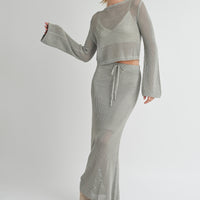 Crochet Knitted Maxi Skirt