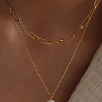 Chain & Pearl Drop Necklace Set