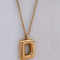 Balloon Initial Gold Necklace