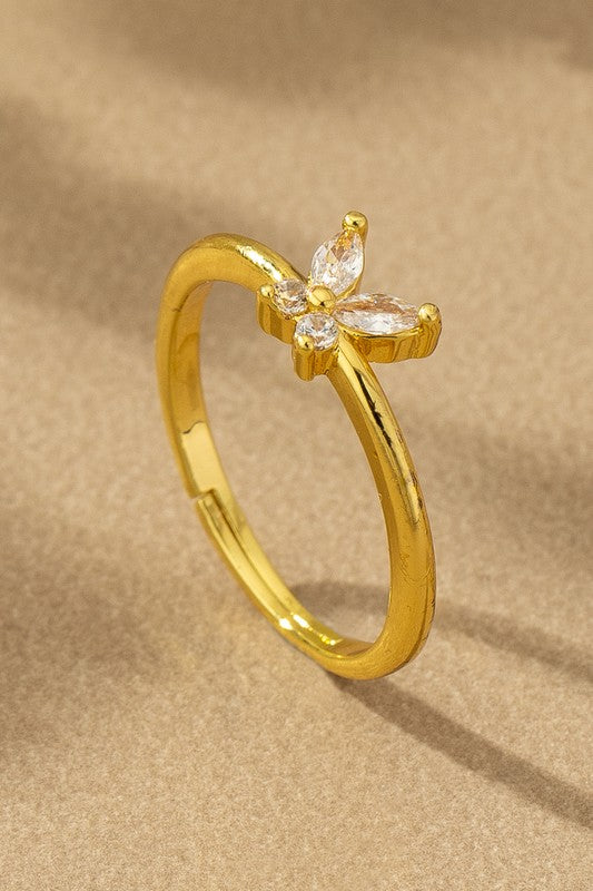 Simple Skinny Butterfly Ring