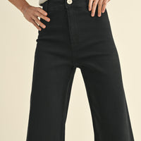 Straight Wide Leg Denim Pants