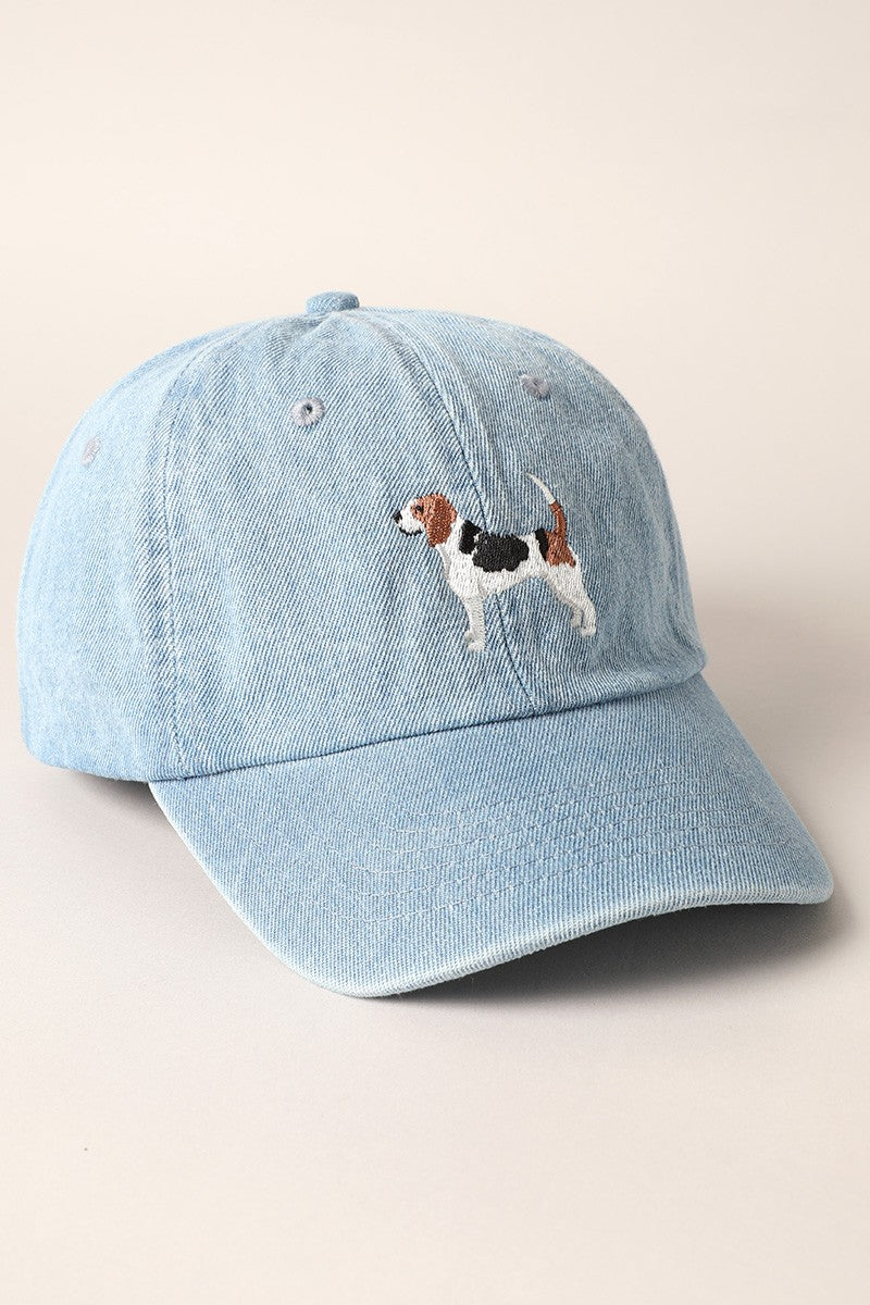 Beagle Denim Baseball Cap
