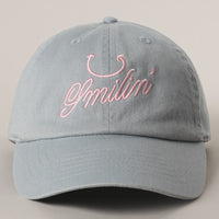 smilin' Embroidery Baseball Cap