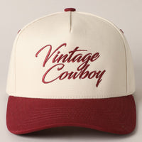 Vintage Cowboy Two Tone Cap
