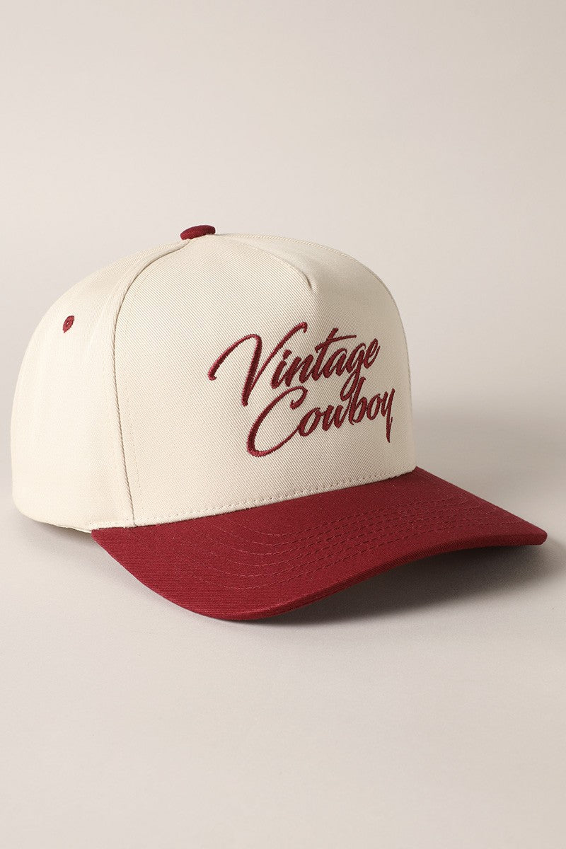 Vintage Cowboy Two Tone Cap