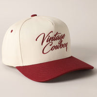 Vintage Cowboy Two Tone Cap