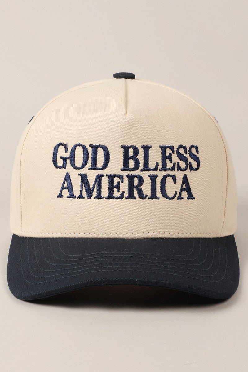 God Bless America Two Tone Cap