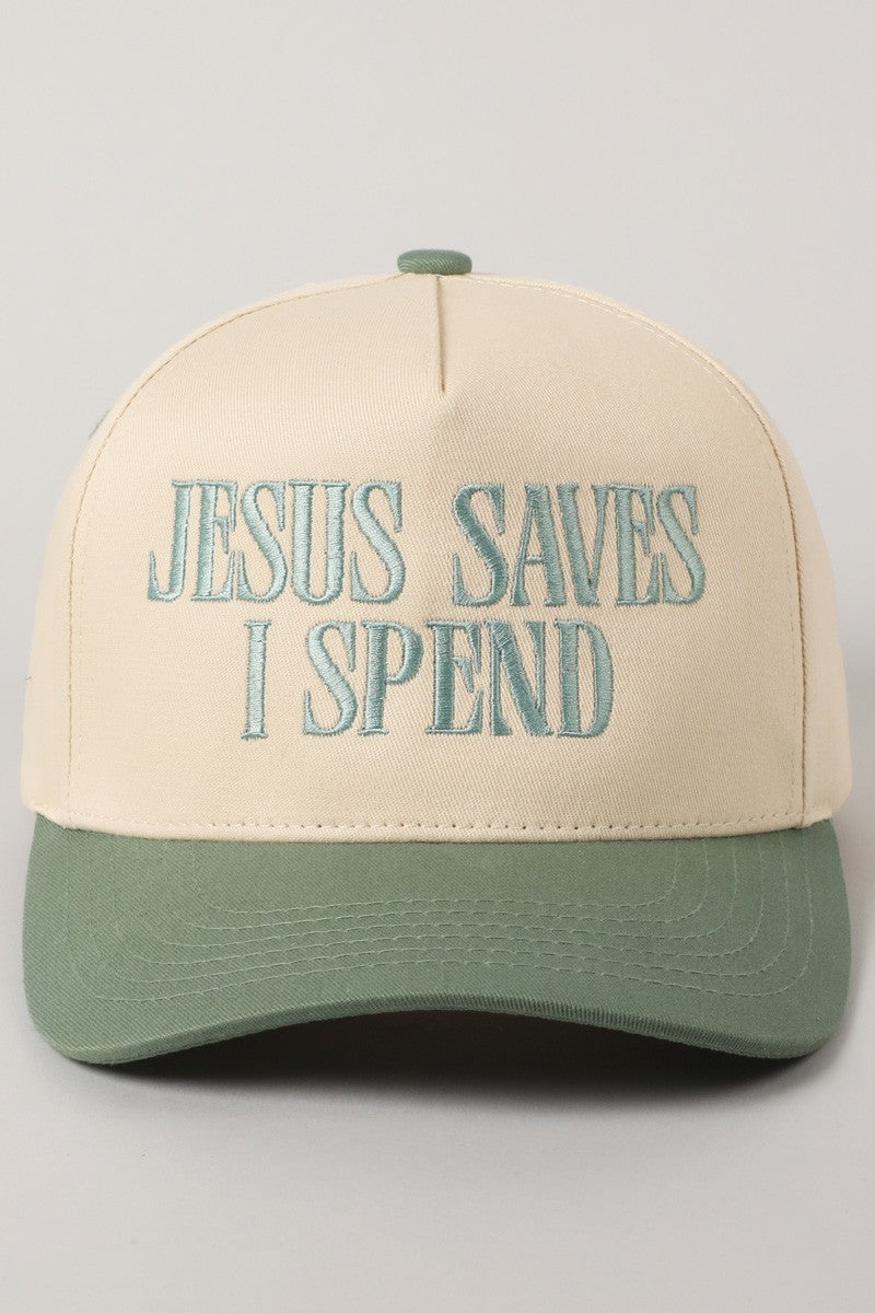 Jesus Saves I Spend  Vintage Cap