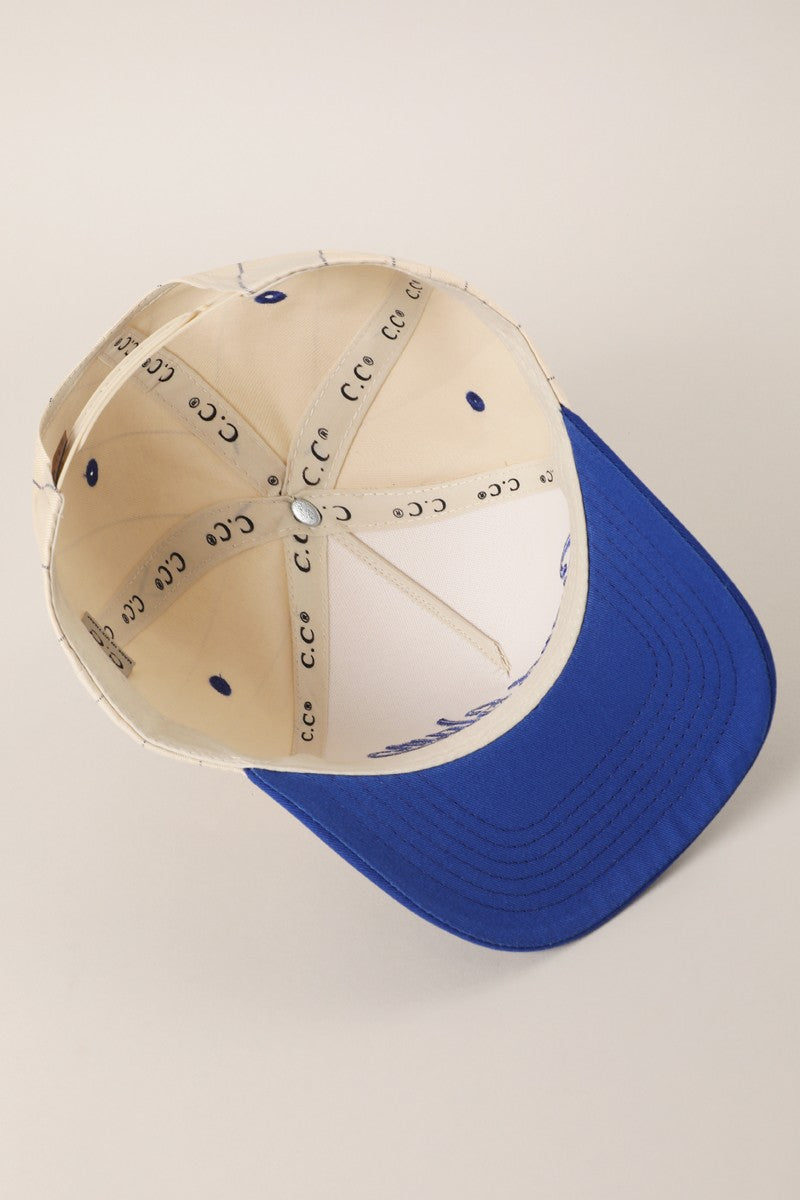 Grand Slam Pinstripe Embroidered Trucker Hat