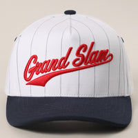 Grand Slam Pinstripe Embroidered Trucker Hat