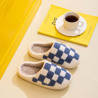 Soft Plush Checker Slipper