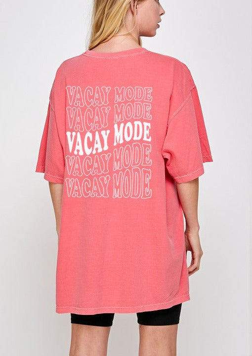 Vacay Mode Vintage Graphic Oversized Tee