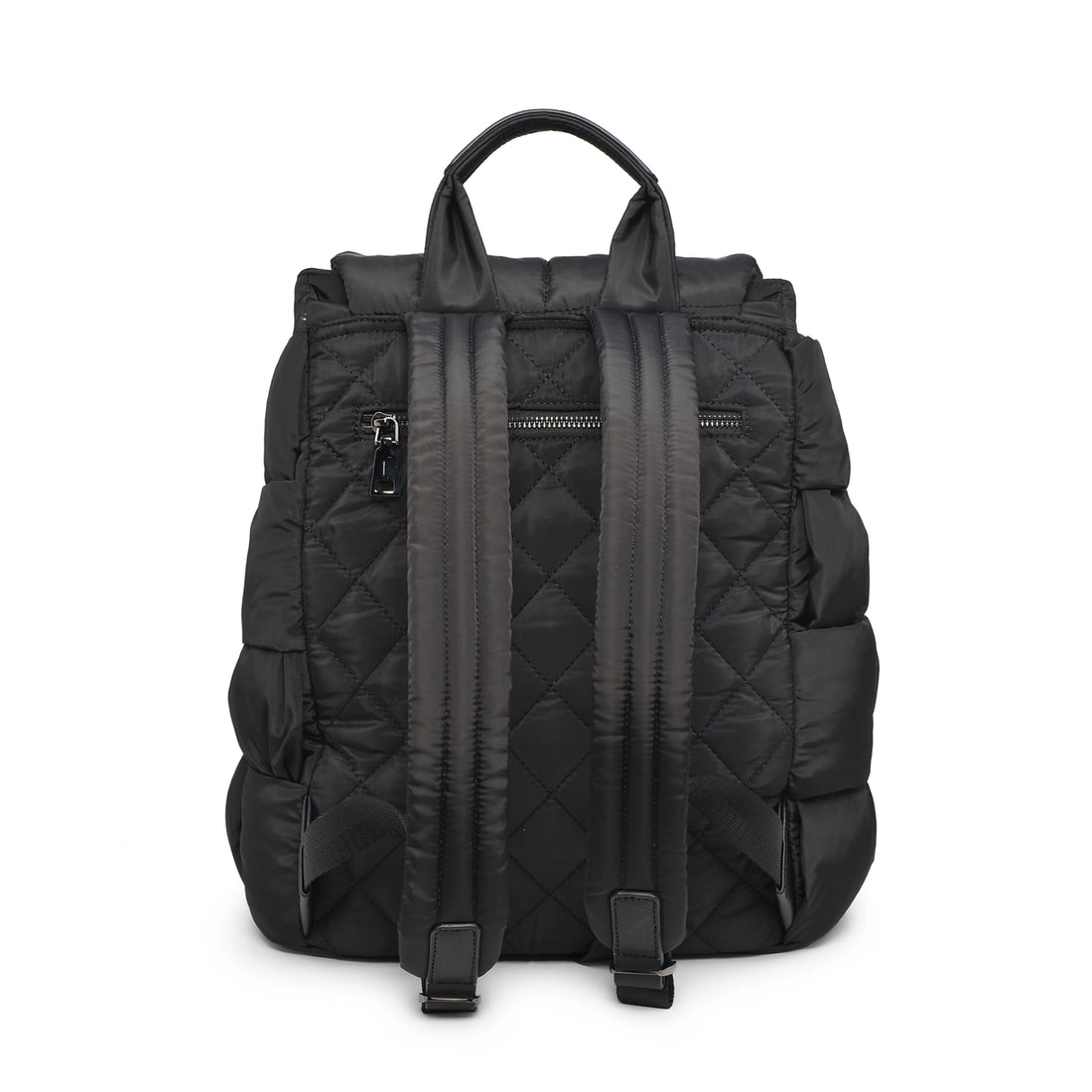 Quilted Woven Nylon Backpack