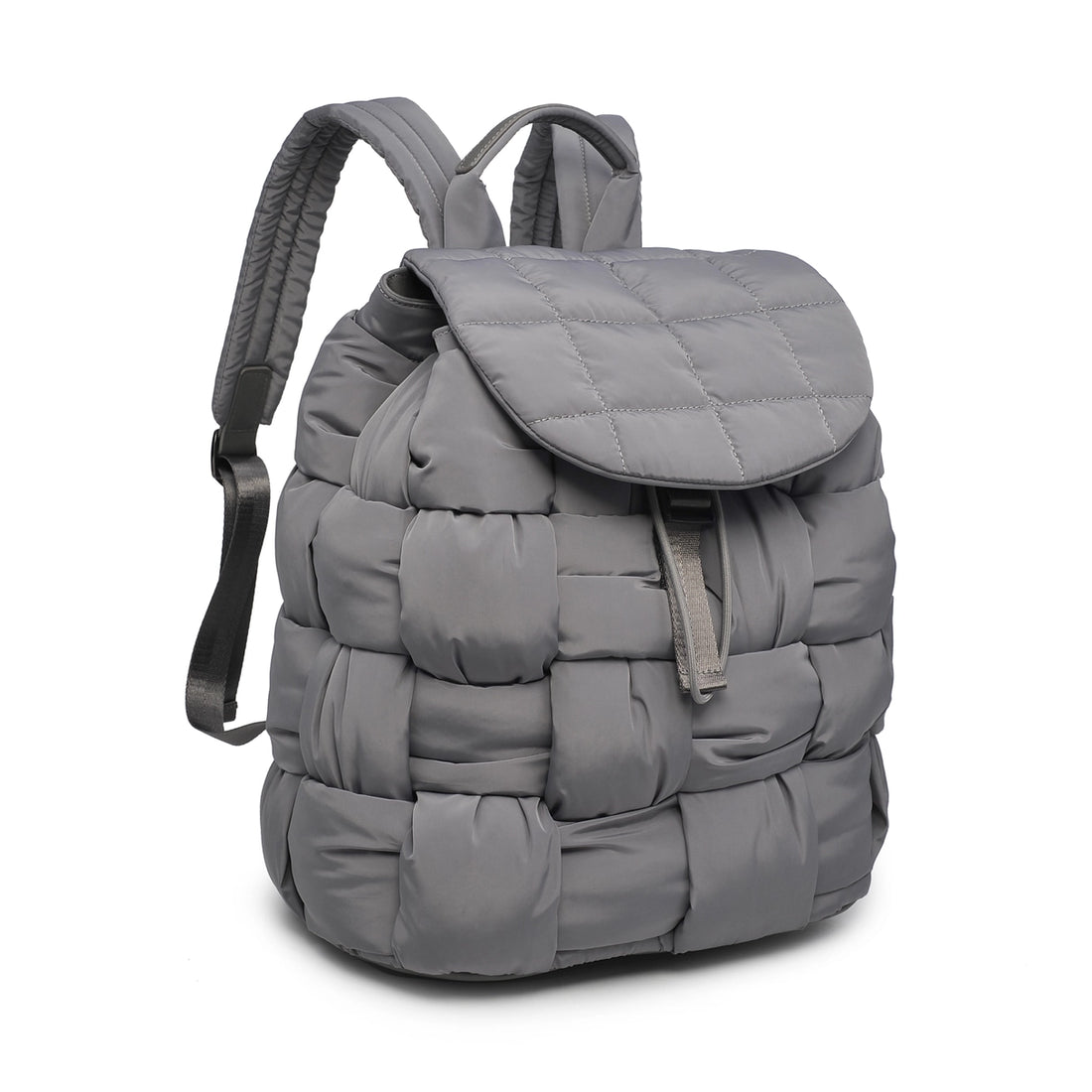 Quilted Woven Nylon Backpack