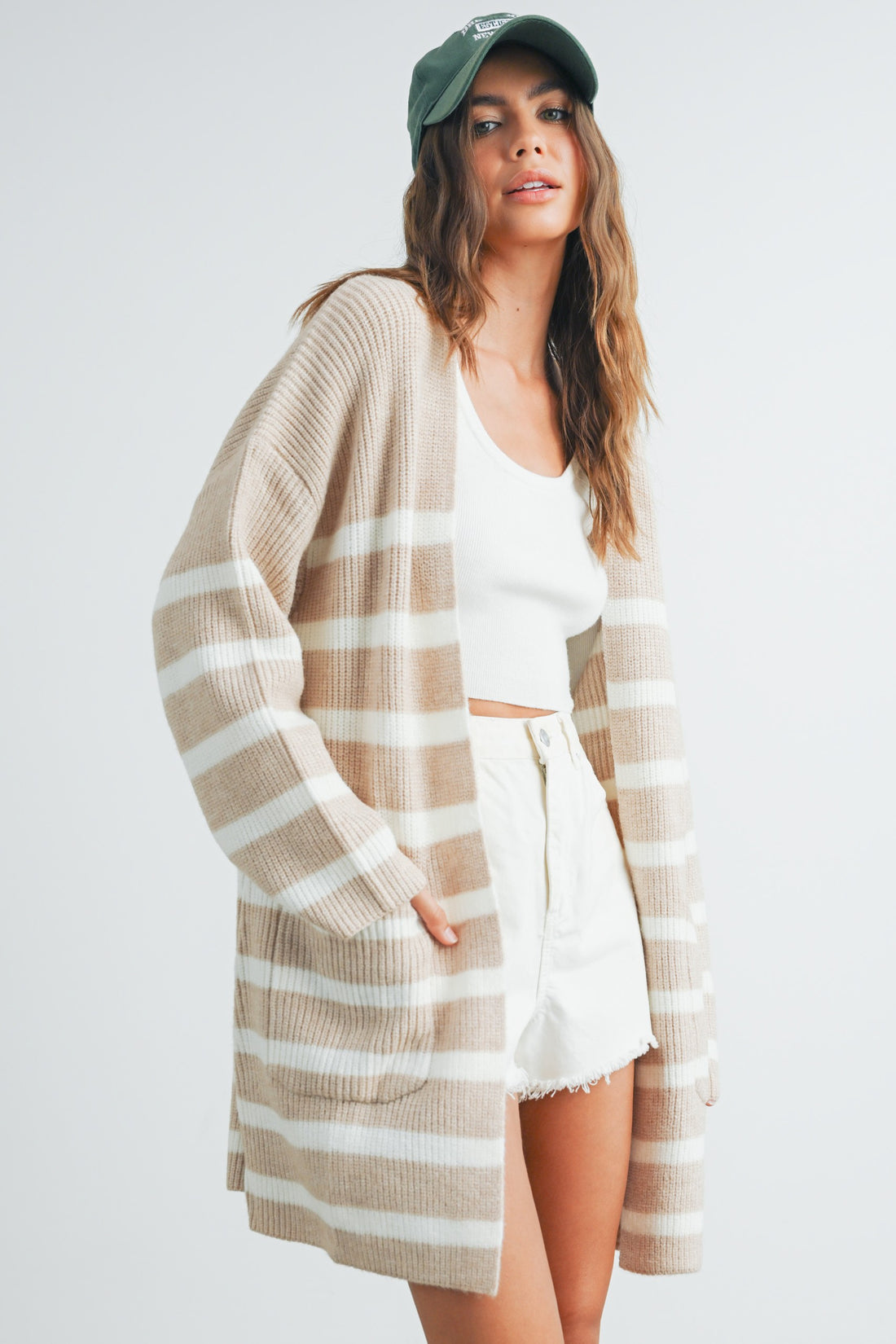 Stripe Knitted Stripe Cardigan
