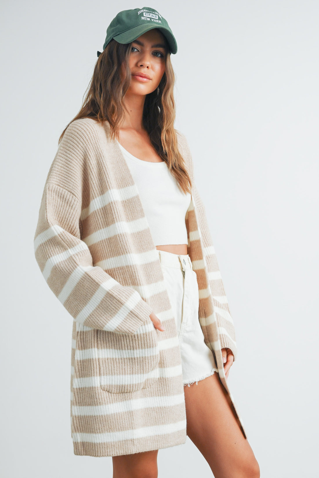 Stripe Knitted Stripe Cardigan