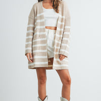 Stripe Knitted Stripe Cardigan
