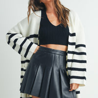 Stripe Knitted Stripe Cardigan