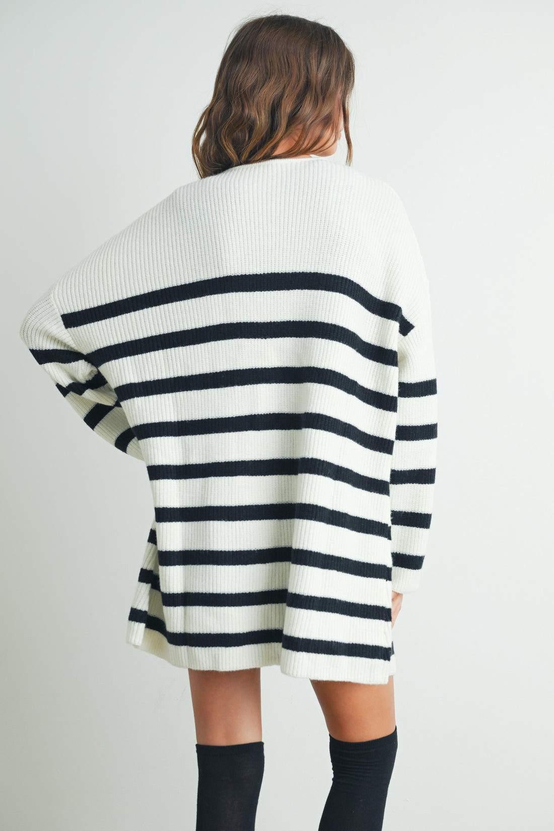 Stripe Knitted Stripe Cardigan