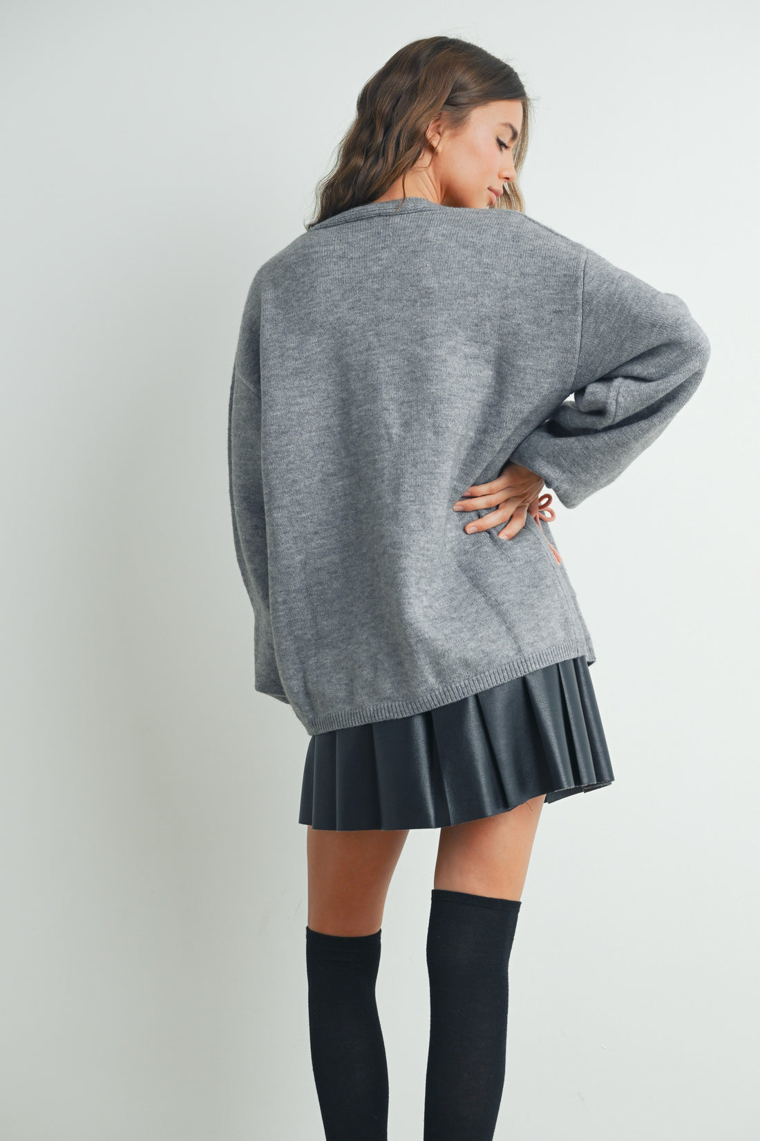 Bow Detail Button Down Cardigan