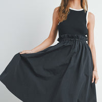 Contrast Tank Twofer Dress